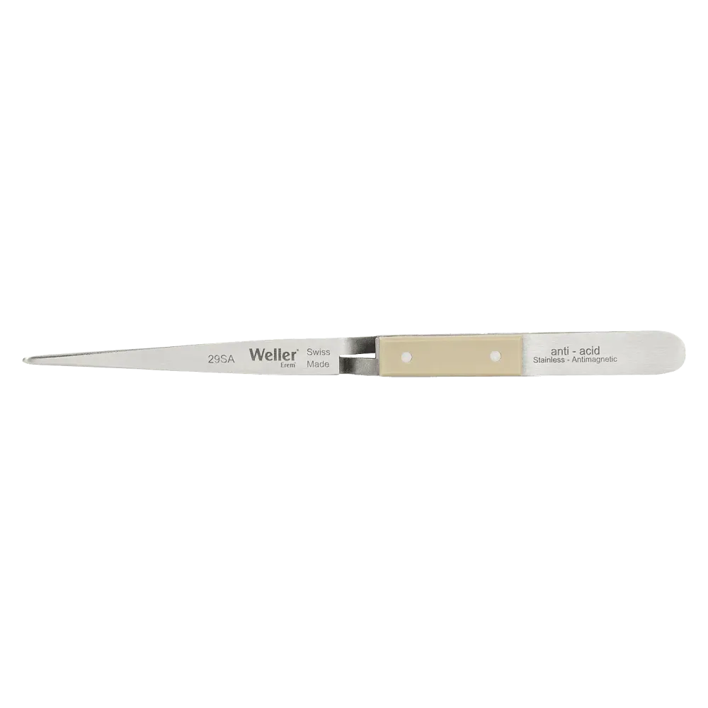 Reversible tweezers with wide rounded tips