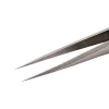 Precision tweezers with long tips for precision work on printed circuit boards